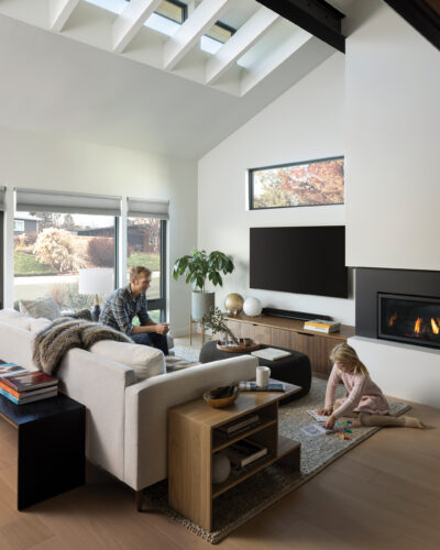 Interior living room renovation.