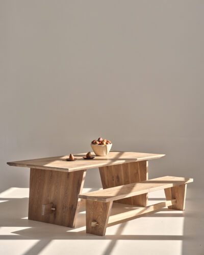 Table and bench by Ethos.
