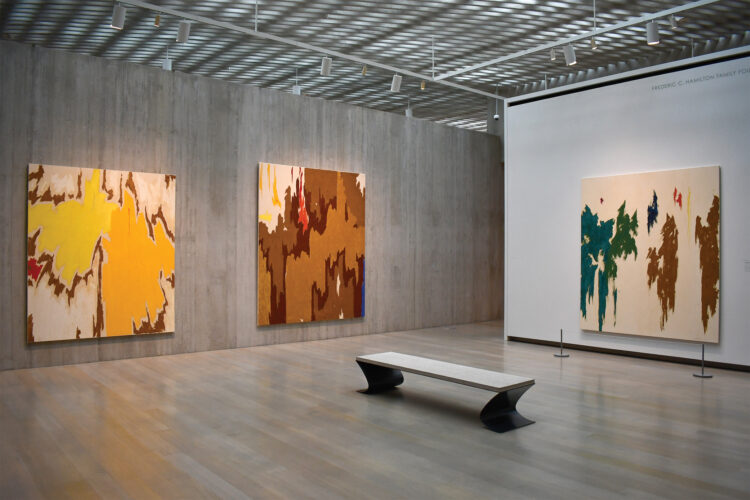 Interior gallery at the Clyfford Still Museum.