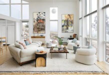 A Modern Boulder Home Shaped by Landscape and Intention Living room of Boulder home by Joe McGuire Design.