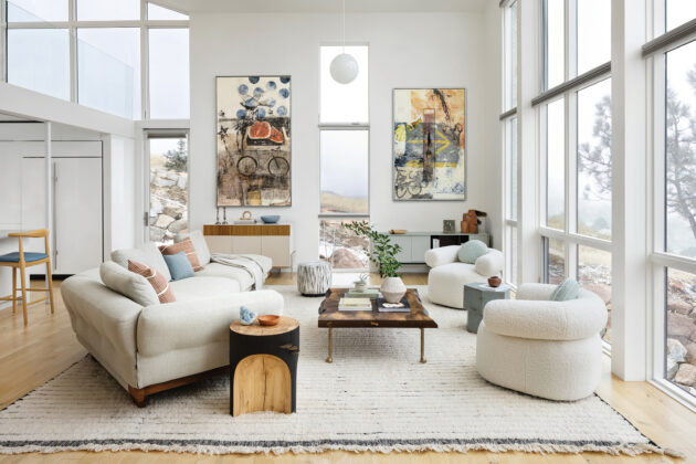 Living room of Boulder home by Joe McGuire Design.