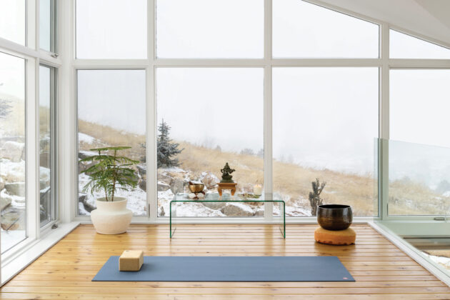 Living space in Boulder home by Joe McGuire Design.