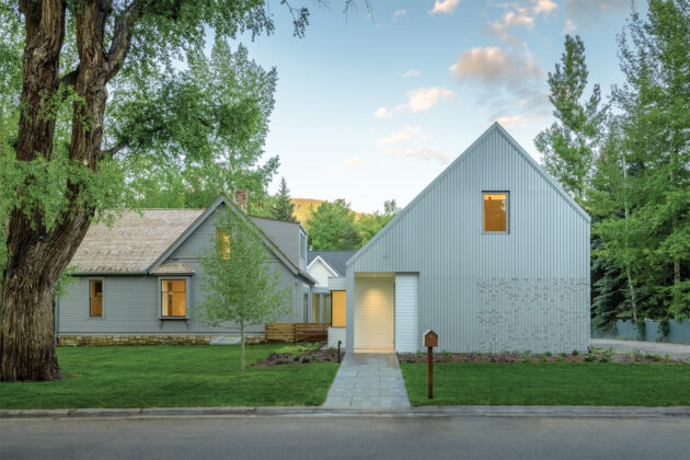 Exterior of Aspen's Music Box house.