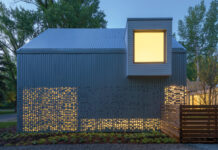 Exterior of Aspen's Music Box house.