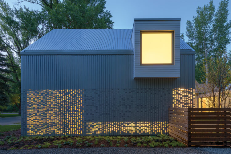 Exterior of Aspen's Music Box house.