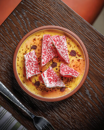 The leche asada dessert at Cimera.