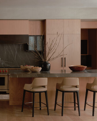 Kitchen island of the Beaver Creek home by Emerson Bailey.
