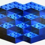 Stacked Legos to represent the Lego themed art show