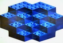 Stacked Legos to represent the Lego themed art show