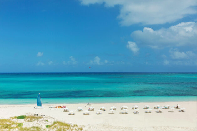 The beach at Wymara Resort + Villas.