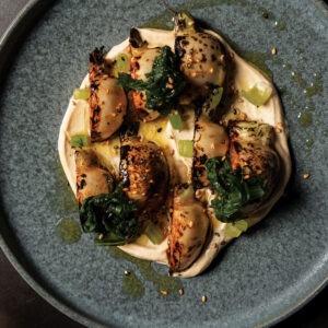 The Honey Roasted Turnips with Tahini Miso from Bearleek.