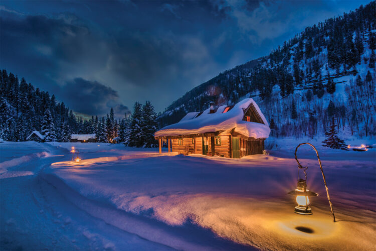 The romance of a cozy night at Dunton Hot Springs.