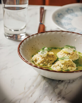 Chicken meatballs from Johnny Bechamel&rsquo;s.