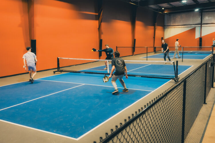 People play pickle ball at MoodSwing.
