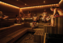 Wellness, Reimagined: 10 Denver Spaces Helping You Feel Your Best People relax in a sauna.