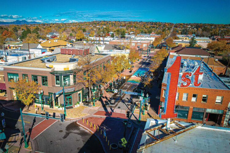Main street of Olde Town Arvada.