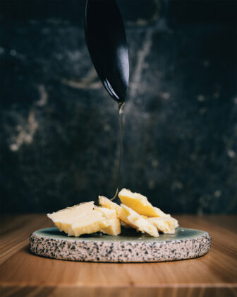 A dish using honey from Bj&ouml;rn&rsquo;s Colorado Honey.