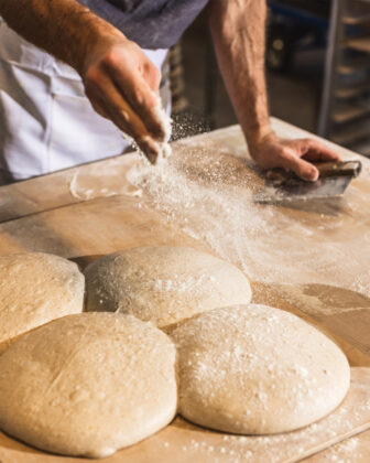 Bread making at Kinship Bread.