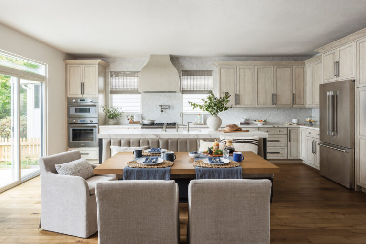 Kitchen and dining area by Dennison Interior Design.