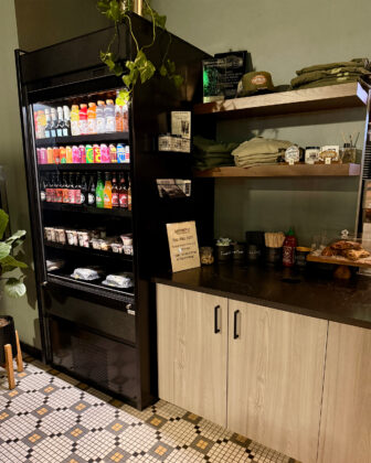 Grab and go drink and food area at The Rathbone Hotel & Parlor Bar.