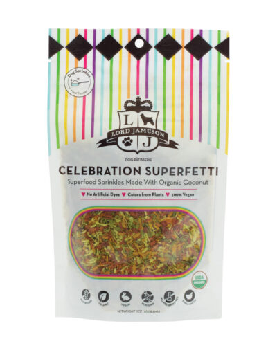 Celebration SUPERFETTI Organic Dog Sprinkles from Lord Jameson.