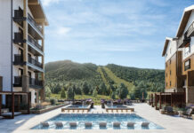 Outdoor pool at Kindred Resort.
