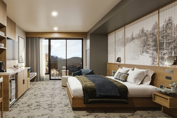 Interior of a guest room at Kindred Resort.