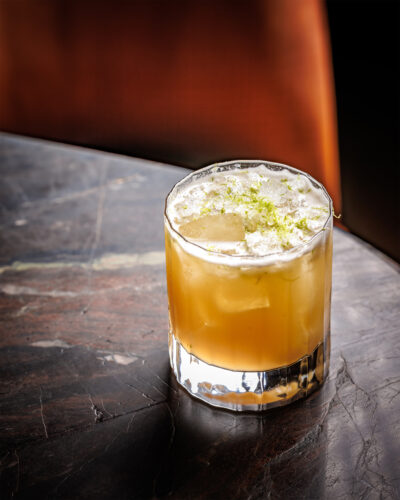 Close up of the Rita Likes Whiskey Cocktail from Stranahan’s Colorado Whiskey.