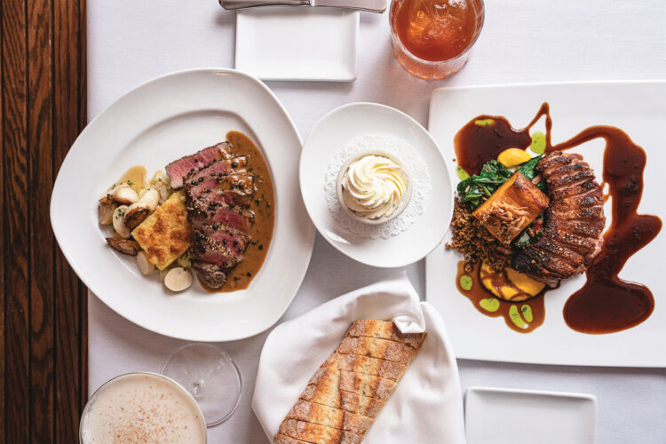 In Soupçon’s intimate dining room, expect caviar bites, home-grown meats, and cocktails that elevate and celebrate the classics.