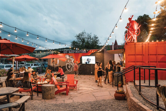 Outdoor patio at The Rock Garden.