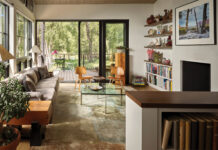 Study room of the Basalt home by Studio Lambiotte.