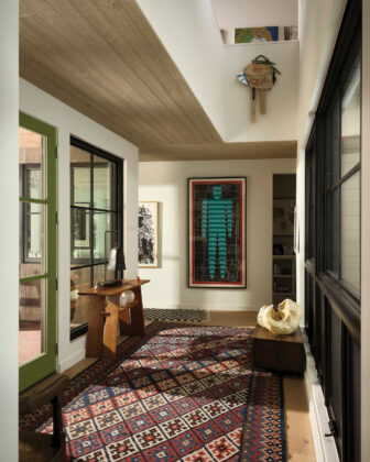 Hallway of the Basalt home by Studio Lambiotte.