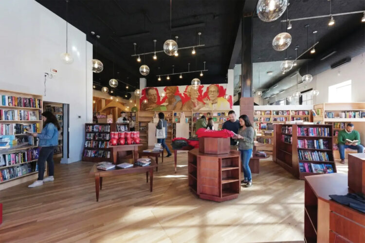 Interior shot of Denver Book Society. 