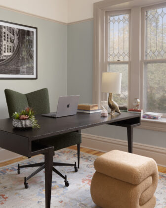 Office in the Denver Square home designed by Atelier.