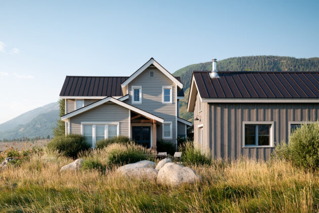 Exterior shot of the Crested Butte home designed by Emily Tucker.
