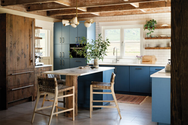 Kitchen in the Crested Butte home designed by Emily Tucker.