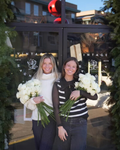 Owners Tori Preiss and Olivia Battino posed outside Vintage Magnolia.