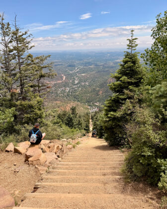 Photo taken from the top of the Manitou Incline overlooking Manitou Springs.