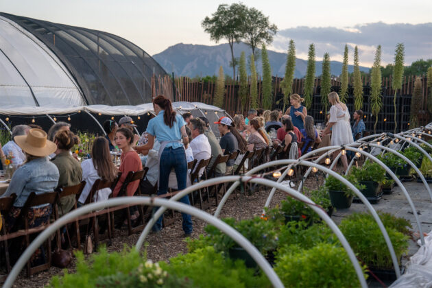 People eat a farm to table meal at Freehand Provisions.