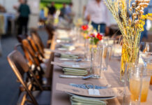 Table set ready for dining at Freehand Provisions.