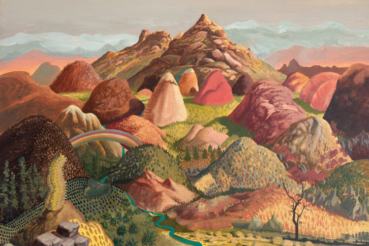 Evan Forrest Mann, "Gathering Mountains," 2025. Oil on panel. 16 × 20 inches.