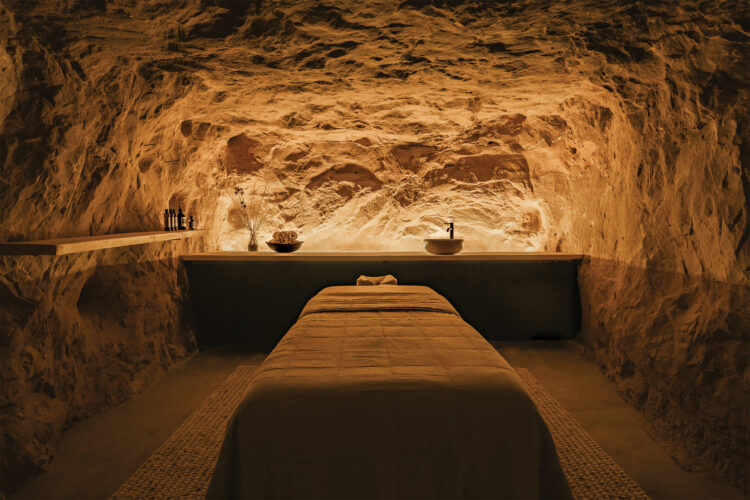 The massage cave at ULUM Moab.