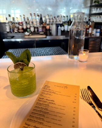 A cocktail and menu from Annette.