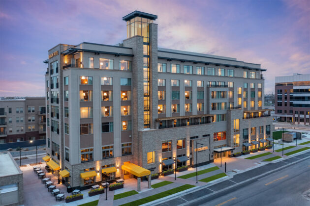 Exterior shot of The Benson Hotel.