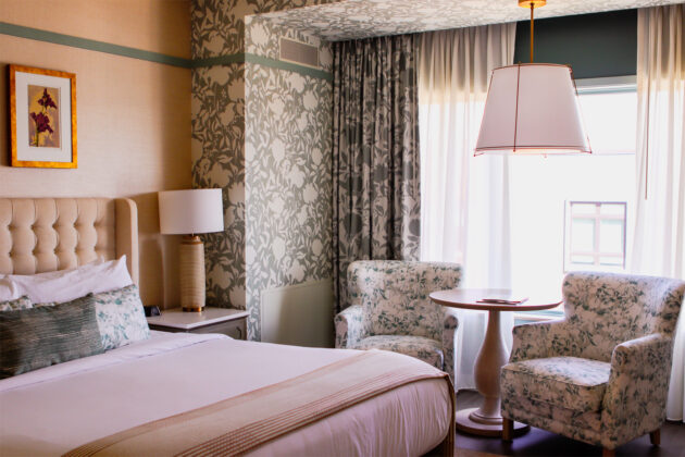 Interior of room at The Benson Hotel.