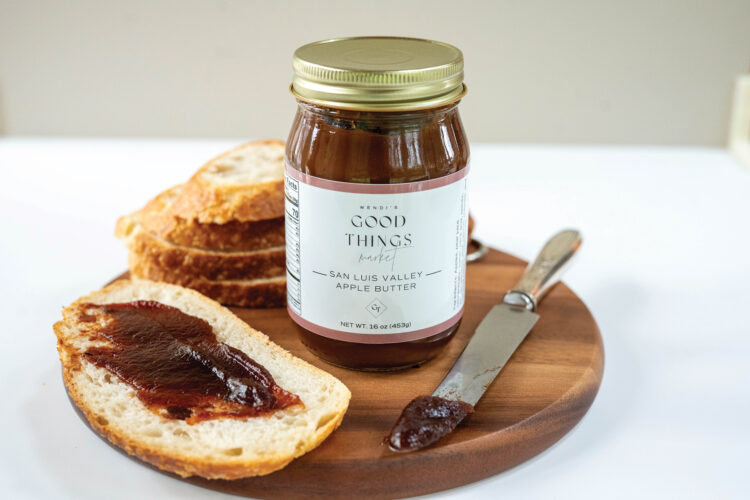 Product shot of the San Luis Valley Apple Butter from Wendi’s Good Things Market.