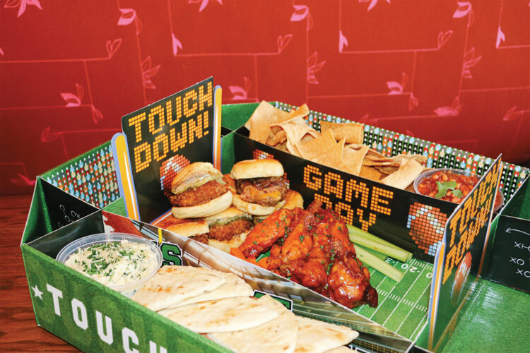 Game day takeout box from the Ambler.
