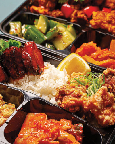 Rice takeout dish from Ginger Pig.